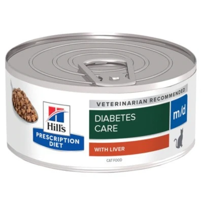 Afbeelding van Hill&#039;s Prescription Diet M/D Diabetes/Weight Management Blik Kattenvoer Varken 156 g