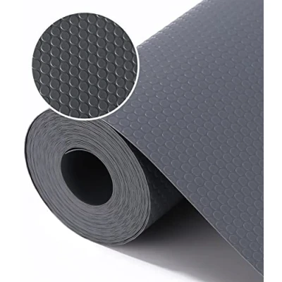 Afbeelding van Jissta 44 x 600 cm antislip lademat, voor laden, niet klevend, EVA, transparant, waterdicht, afschuifbaar, koelkast, mobiele tafel, keuken, gootsteen, planken (donkergrijs)