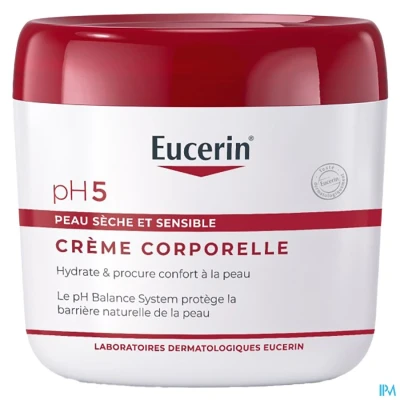 Image de Eucerin pH5 Crème Corporelle Peau Sèche et Sensible Pot 450ml