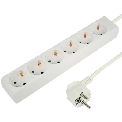 Afbeelding van Tafelcontactdoos 6V + RA 1,5 meter 3x1.5mm2 wit