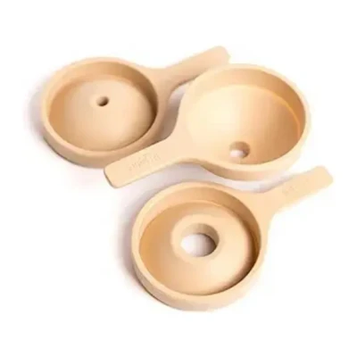 Afbeelding van Inspire My Play 3 trechters in natuurlijke kleur voor kinderen, trechterset sensorisch speelgoed en accessoires rommelig spelen