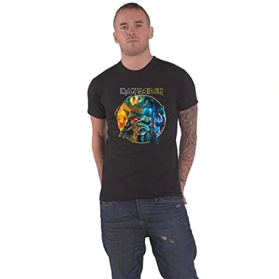 Afbeelding van Iron Maiden The Future Past Tour &#039;23 Circle Art Heren T shirt L Zwart