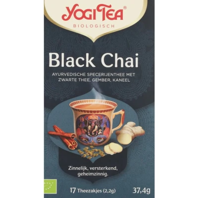 Afbeelding van 3x Yogi tea Black Chai Biologisch 17 stuks