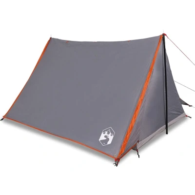 Afbeelding van Tent 2 persoons waterdicht grijs en oranje