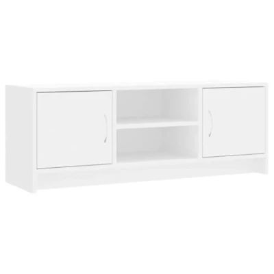 Image de vidaXL Meuble TV blanc 102x30x37,5 cm bois d&#039;ingénierie823253