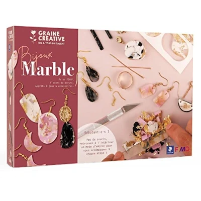 Afbeelding van DIY set gemarmerde sieraden, Fimo pasta