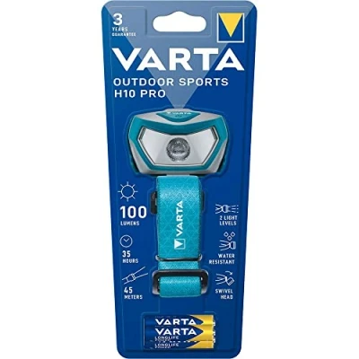 Afbeelding van Varta Outdoor Sports H10 Pro Hoofdlamp LED werkt op batterijen 100 lm 35 h