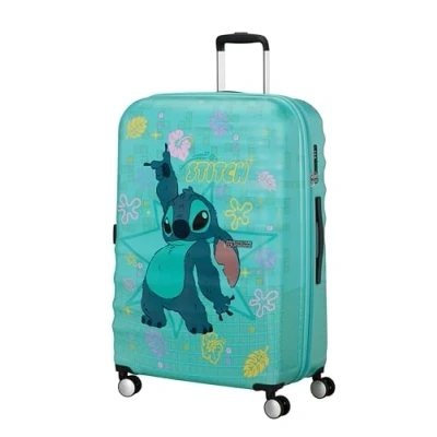 Afbeelding van American Tourister Wavebreaker kinderkoffer, 55 cm, 36 l, Veelkleurig (Stitch Flower), MATTE SCHELL DISNEY
