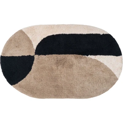 Afbeelding van Veer Carpets Badmat Bowie Taupe Ovaal 50 x 80 cm