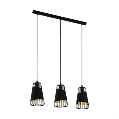 Afbeelding van EGLO Austell Hanglamp E27 76,5 cm Zwart/Goud