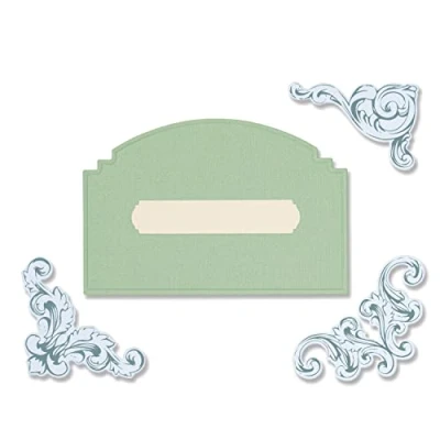Afbeelding van Sizzix Framelits Die Set 5PK w/3PK Stamps Vintage Corners 665941 Olivia Rose (08 22)