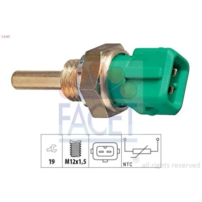 Afbeelding van FACET 7.3147 Temperatuursensor Made in Italy OE Equivalent PEUGEOT: 206 Hatchback