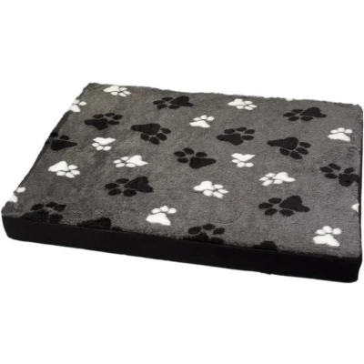 Afbeelding van Losse hoes hondenbed/matras Teddy Grijs poot 100x75x10 cm