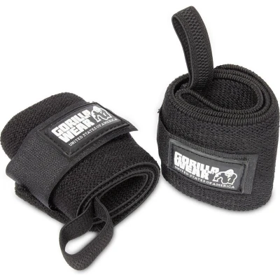 Afbeelding van Gorilla Wear Basic Wrist Wraps Zwart / Wit