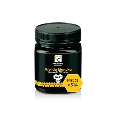 Afbeelding van COMPTOIRS ET COMPAGNIES Actieve Manuka honing IAA15+ (MGO514+) herkomst Nieuw Zeeland 250 g