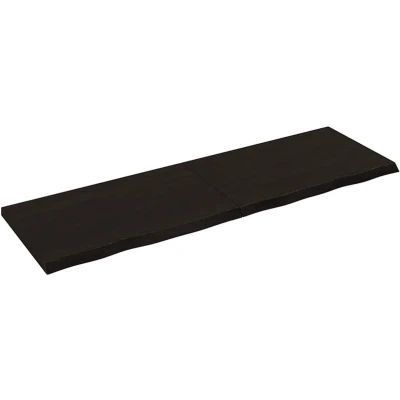 Afbeelding van vidaXL Wastafelblad 160x50x4 cm behandeld massief hout donkergrijs