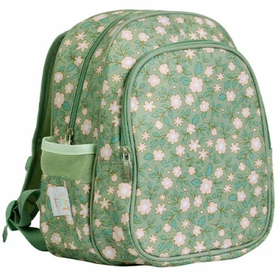 Afbeelding van A little lovely company rugzak met koelvak bloemen sage 32 cm