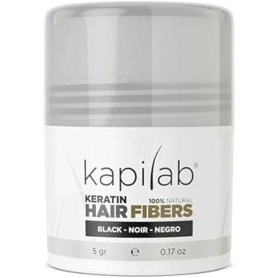 Afbeelding van Kapilab Keratine Volumepoeder Zwart Geeft volume aan het haar Verbergt haaruitval 100% natuurlijk 5 gram
