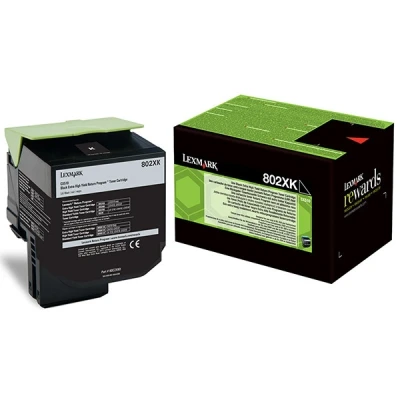 Image de Lexmark 802XK à rendement extrêmement élevé noir originale cartouche de toner LCCP, LRP