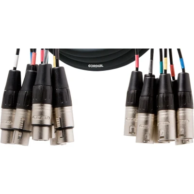 Afbeelding van Cordial 5m 8x XLR 8 x (3 pin) Zwart, Zilver audio kabel