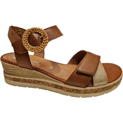 Afbeelding van Remonte Sandalen Plat cognac Maat 37