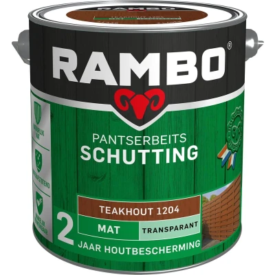 Afbeelding van Rambo Pantserbeits Schutting Transparant Mat Teakhout 1204