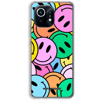 Afbeelding van Case Company® hoesje geschikt voor Xiaomi Mi 11 Smiley N1 Soft Cover Telefoonhoesje Bescherming aan alle Kanten en Schermrand