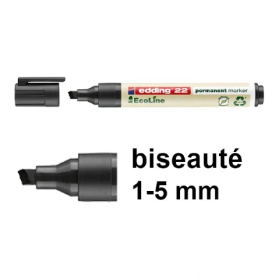 Image de Edding EcoLine 22 marqueur permanent (1 5 mm biseauté) noir