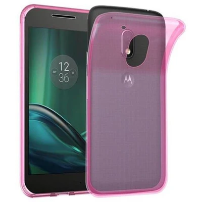 Afbeelding van Cadorabo Hoesje geschikt voor Motorola MOTO G4 PLAY in TRANSPARANT ROZE Beschermhoes gemaakt van flexibel TPU Silicone Case Cover