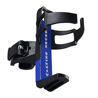 Afbeelding van DAWRIS Fietsflessenhouder, 360 graden draaibaar, bekerhouder voor fiets, schroefloos, snelsluiting, mountainbike, kinderen, kinderwagen, rolstoel (zwart)