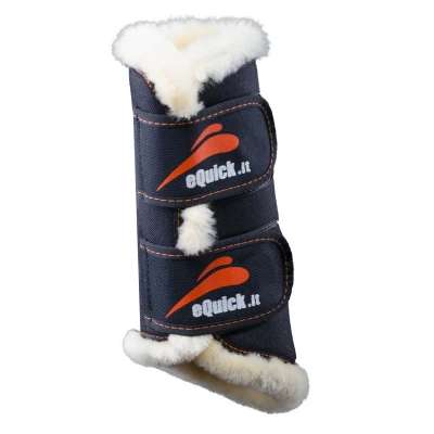 Image de eQuick Guêtres eTraining Front Fluffy Noir Cob