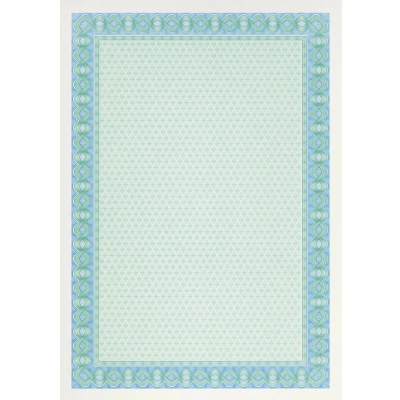 Afbeelding van Decadry Certificaat / Diplomapapier A4 Spiraal Blauw 25 vel