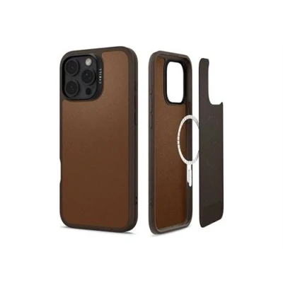 Image de Cyrill Kajuk Mag Coque de protection pour téléphone portable compatibilité avec MagSafe polyuréthanne thermoplastique (TPU), polyuréthane, polycarbonate marron selle Apple iPhone 16 Pro Max