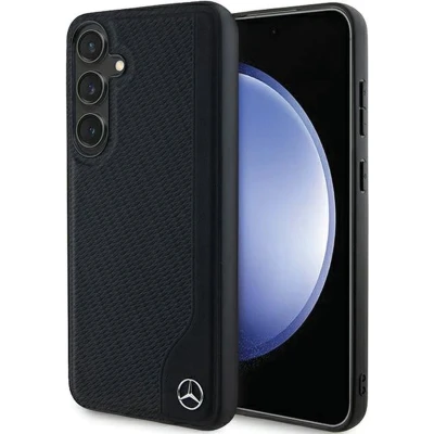 Afbeelding van Mercedes Benz Debossed Line Back Case (MagSafe Compatible) Geschikt voor Samsung Galaxy S24 Plus (S926) Zwart