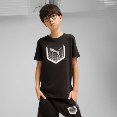 Afbeelding van Active Sports T shirt met print voor Heren, Zwart, Maat 11 12Y PUMA
