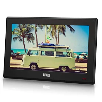 Afbeelding van August DA100D Freeview 10 inch draagbare tv met geïntegreerde HDMI recorder, USB en mediaspeler/DVB T2 MPEG4 H.264/H.265