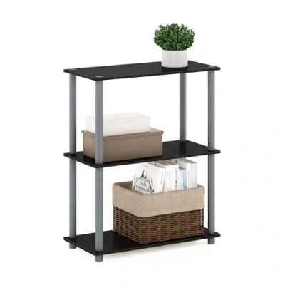 Afbeelding van Furinno Planken zonder gereedschap, hout, Eén maat, dicht, grijs zwart, maat