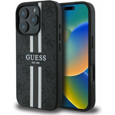 Afbeelding van Guess GUHMP16XP4RPSK iPhone 16 Pro Max 6,9&quot; zwart/zwarte hardcase 4G Printed Stripes MagSafe