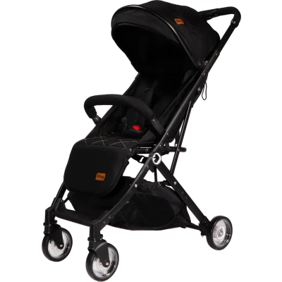 Afbeelding van Ding Vivo Wandelwagen Zwart Inklapbare buggy Inclusief boodschappenmandje en zonnekap