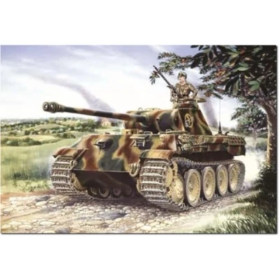 Afbeelding van 1:72 Italeri 7018 Sd.Kfz. 171 Pz.Kpfw. V Panther Ausf. A Tank Plastic Modelbouwpakket