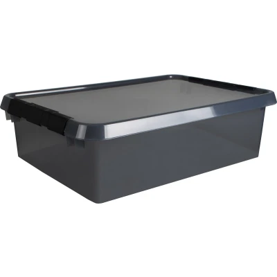 Afbeelding van Comfort Line opbergbox 32L transparent grijs zwart