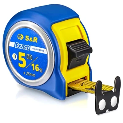 Afbeelding van S&amp;R Meetlint 5 m met haak van polymeer nylon zeer sterke behuizing (5 m)