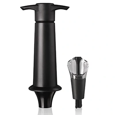 Afbeelding van Vacu Vin Wijnpomp met wijnschenker &amp; stopper Wine Saver Zwart