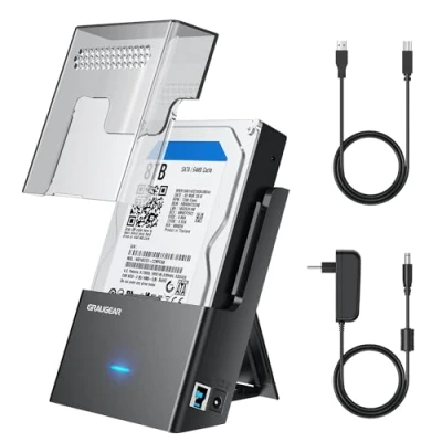 Afbeelding van GRAUGEAR Docking station voor 3,5 inch &amp; 2,5 SSD/HDD, 6 Gbit/s, USAP, USB 3.0, incl. C adapter, G 3502 AC