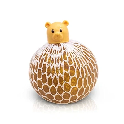 Afbeelding van SQUISHY MESH PET GOLD BEAR.