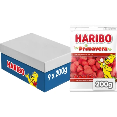 Afbeelding van Haribo Schuim Aardbeien 9x200g