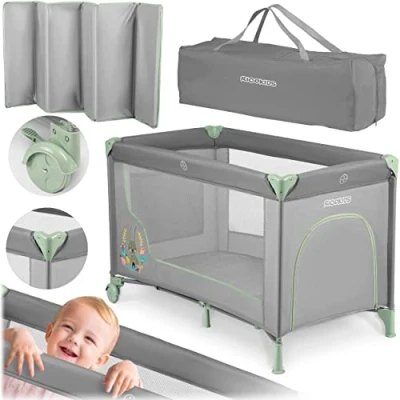 Afbeelding van Reiswieg 125 x 65 78 cm RK 240 grijs en mint