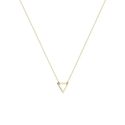 Afbeelding van Elli Dames Halsketting Geo Driehoek Hanger Minimal in 925 Sterling Zilver Rose Goud Geplateerd