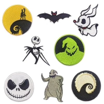 Afbeelding van LYSPJEWY 8 stuks geborduurde patches om op te naaien of strijken voor kleding, jassen, jeans