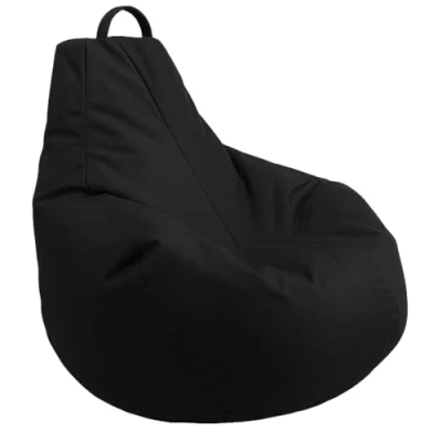 Afbeelding van AD.CON zitzak met EPS parelvulling, relaxstoel, vloerkussen, Bean Bag (zwart, 100 x 90 95 cm, 300 L)